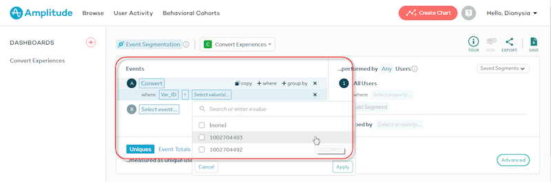 Amplitude - A/B Testing Software