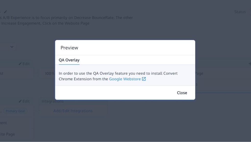 Convert QA Overlay prerequisite